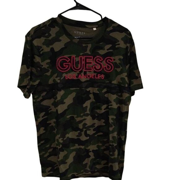 Guess Los Angeles Camo T-shirt Medium - Picture 2 of 10